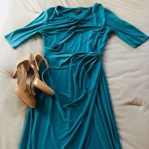 Turquoise Ralph Lauren Sheath dress.